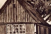 W-082-Domy helskiej pomimo swej prostoty zawsze zachwycały malowniczością. Kartka z 1905 roku.